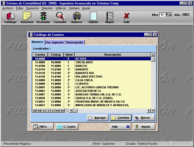 Catálogo de Cuentas