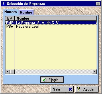 Selección de Empresa